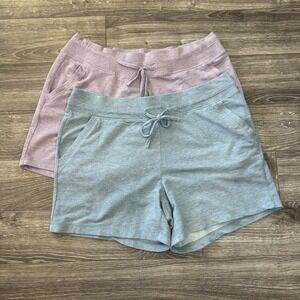 32 DEGREES Cool Women's Pull On Shorts Size M Lot Of 2 - Purple and Blue